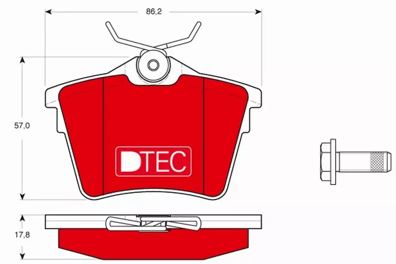 TRW KLOCKI HAMULCOWE DTEC TYŁ GDB1596DTE 