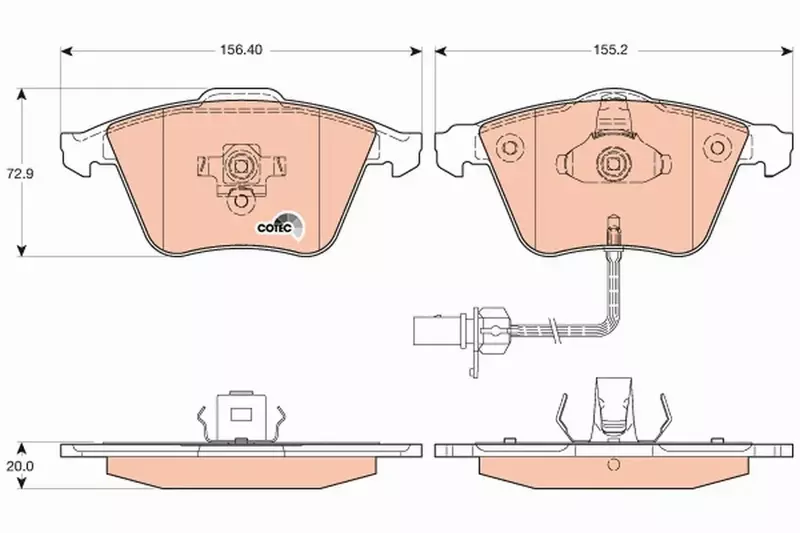 TRW KLOCKI HAMULCOWE PRZÓD AUDI A4 B7 A6 C6 A8 D3 