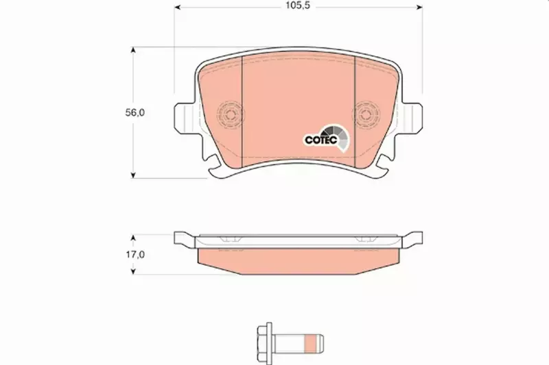 KLOCKI HAMULCOWE TRW AUDI A3 A4 A6 TT TYŁ TYLNE 