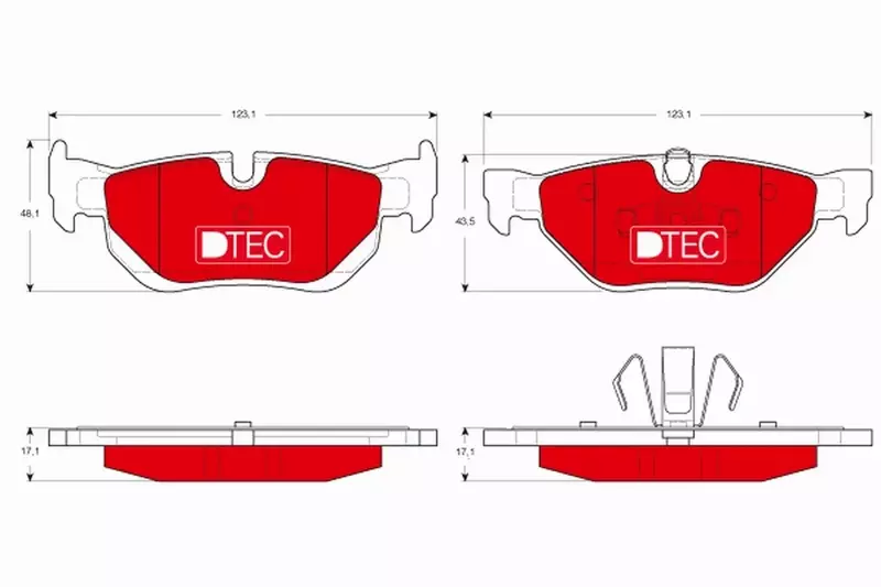 TRW KLOCKI HAMULCOWE DTEC TYŁ GDB1626DTE 