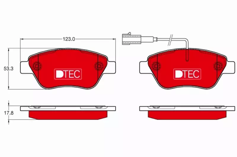 TRW KLOCKI HAMULCOWE DTEC PRZÓD GDB1654DTE 