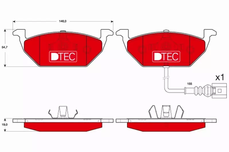 TRW KLOCKI HAMULCOWE DTEC PRZÓD GDB1658DTE 