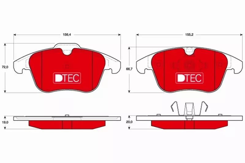 TRW KLOCKI HAMULCOWE DTEC PRZÓD GDB1683DTE 