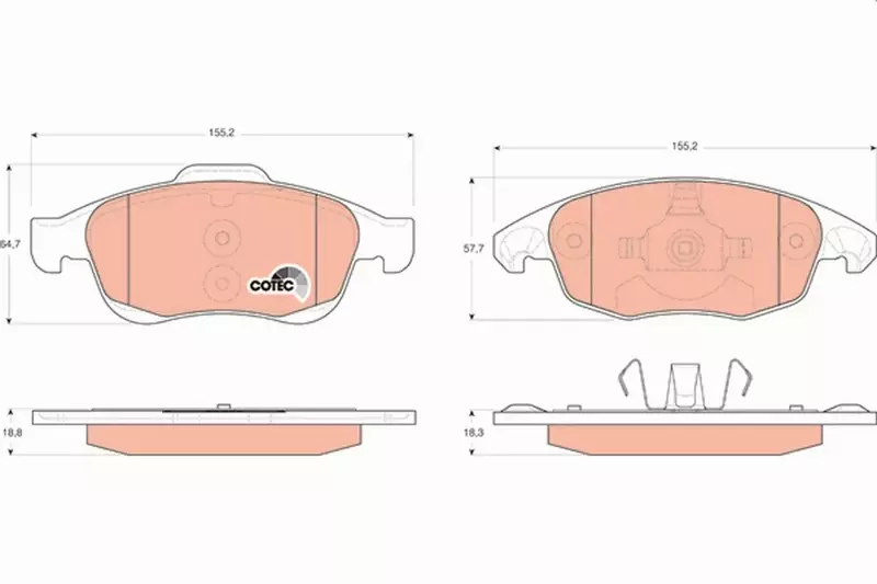 TRW KLOCKI HAM CITROEN C4 BERLINGO 1.6HDI C4  5008 