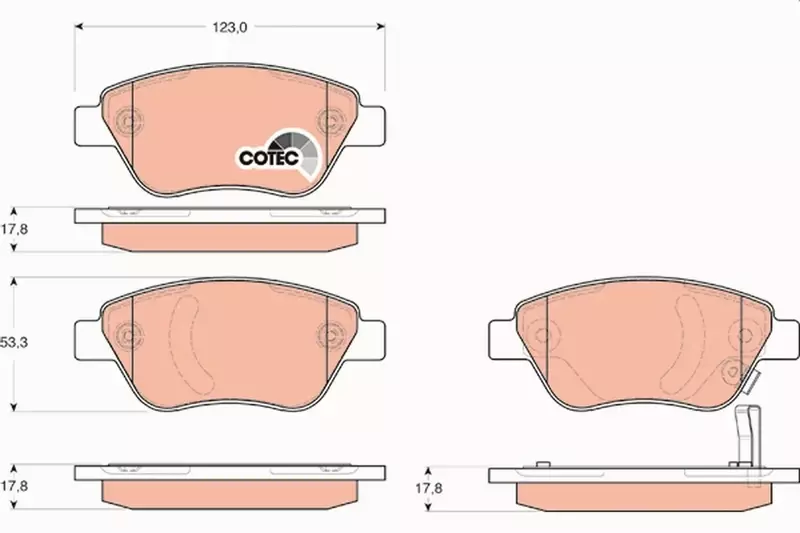 TRW KLOCKI HAM OPEL CORSA D 07.06-|} 1.0 1.4 1.3 CD 