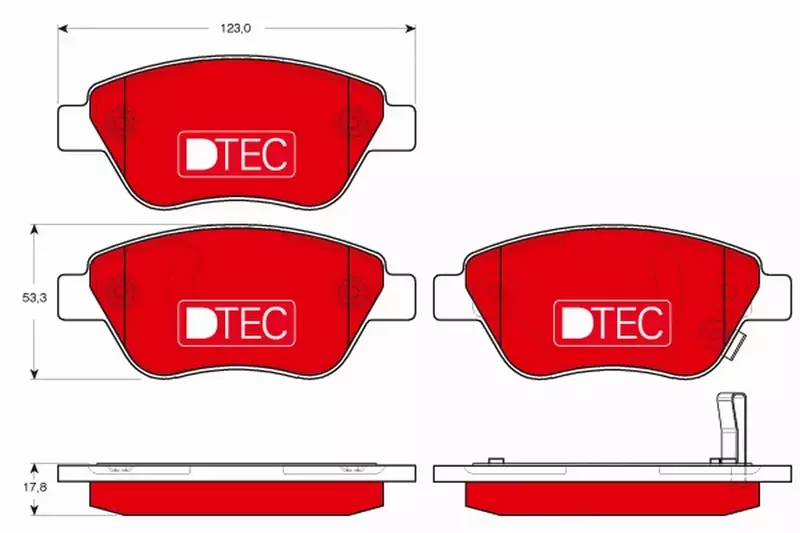 TRW KLOCKI HAMULCOWE DTEC PRZÓD GDB1700DTE 