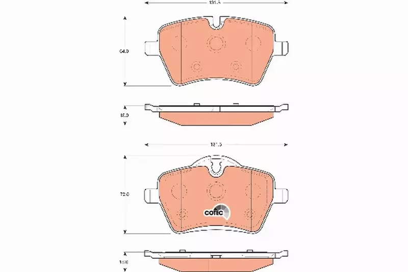 TRW KLOCKI PRZÓD MINI R50 R53 R56 CLUBMAN R55 