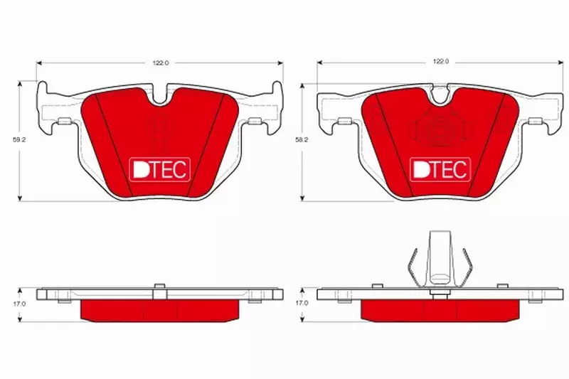 TRW KLOCKI HAMULCOWE DTEC TYŁ GDB1730DTE 