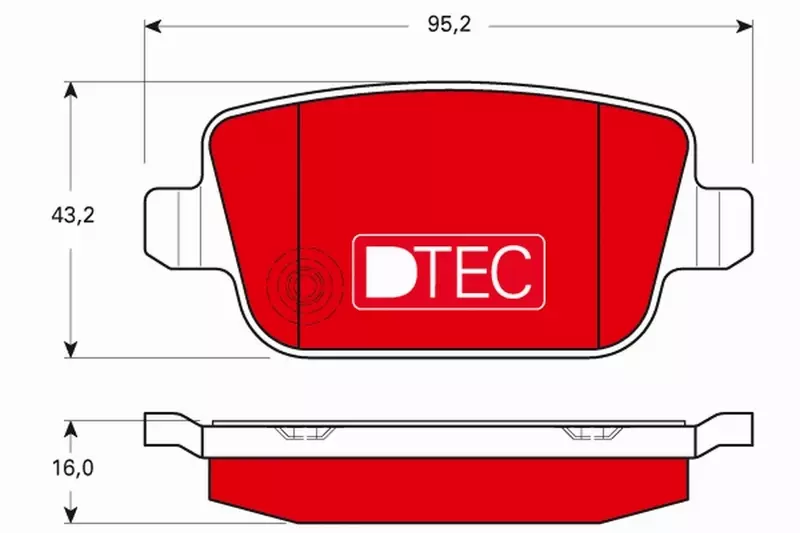 TRW KLOCKI HAMULCOWE DTEC TYŁ GDB1732DTE 