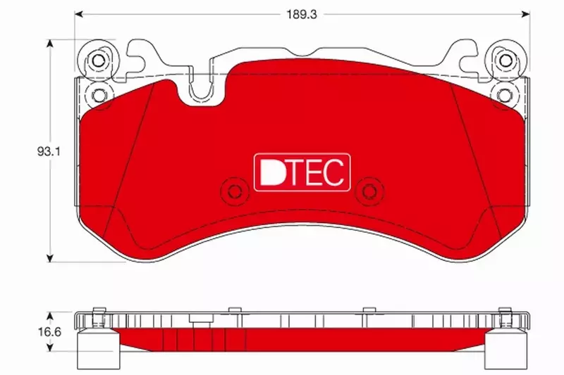 TRW KLOCKI HAMULCOWE DTEC PRZÓD GDB1734DTE 