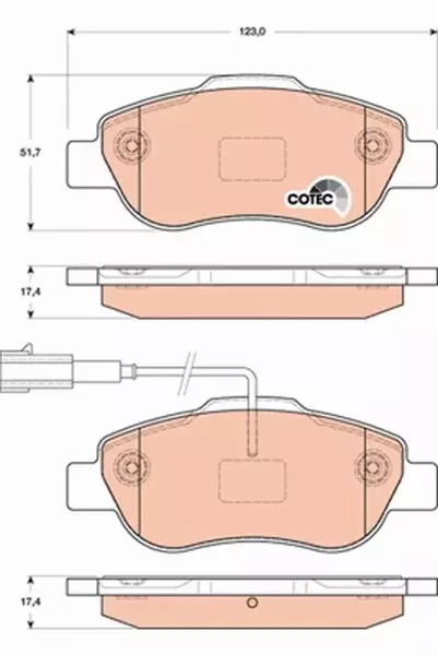 TRW KLOCKI PRZÓD FIAT DOBLO PANDA 500 QUBO FIORINO 