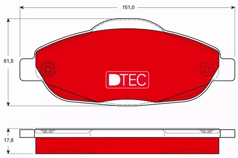 TRW KLOCKI HAMULCOWE DTEC PRZÓD GDB1761DTE 