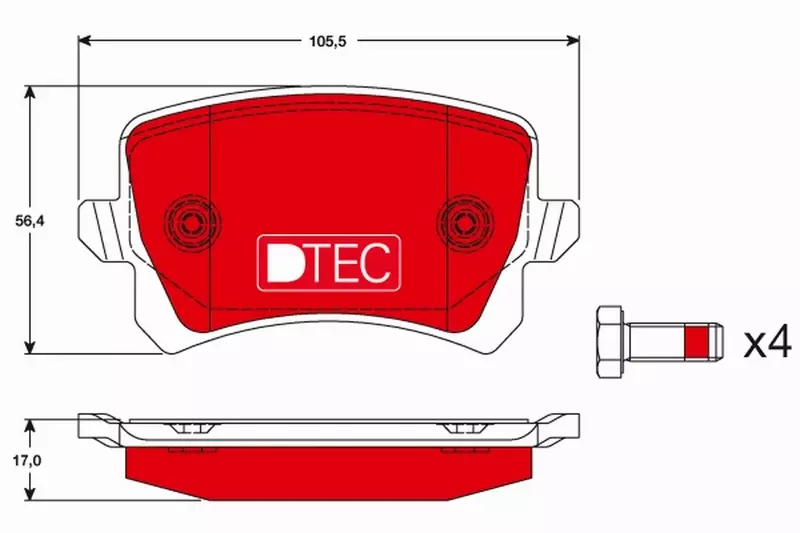 TRW TARCZE+KLOCKI DTEC SEAT ALHAMBRA II 282MM 