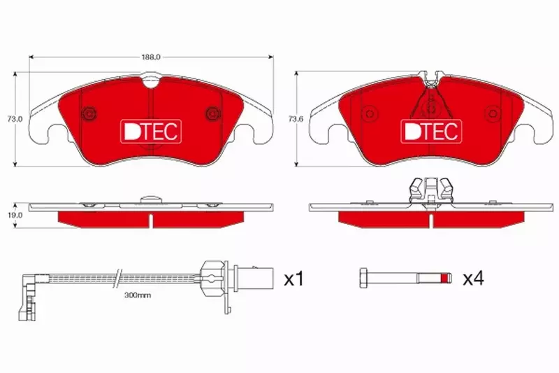 TRW KLOCKI HAMULCOWE DTEC PRZÓD GDB1768DTE 