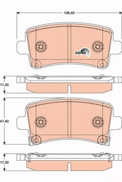 TRW TARCZE+KLOCKI TYŁ OPEL INSIGNIA A SAAB 9-5 292MM 