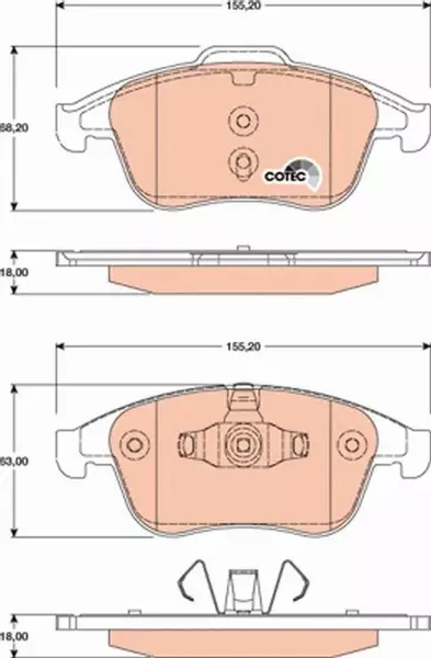 TRW TARCZE + KLOCKI PRZÓD RENAULT SCENIC III 296MM 