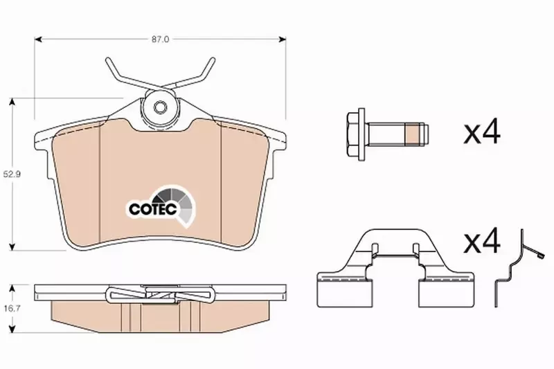 TRW TARCZE+KLOCKI TYŁ CITROEN BERLINGO II 