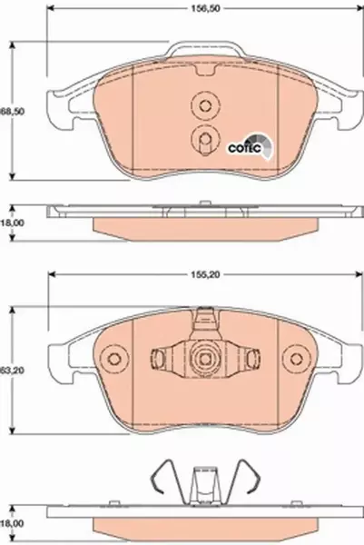 TRW KLOCKI HAMULCOWE PRZÓD RENAULT LAGUNA III 