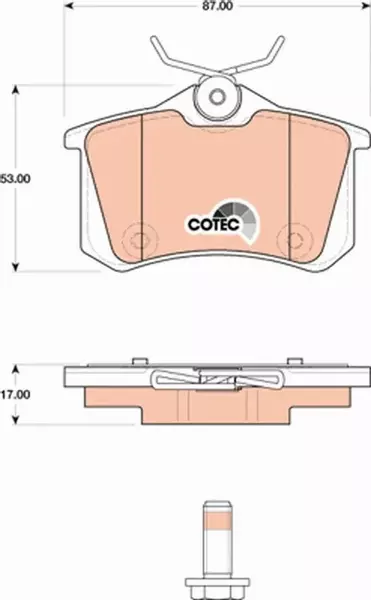 SNR TARCZE + KLOCKI TRW TYŁ CITROEN C3 PICASSO C3 II DS3 PEUGEOT 207  