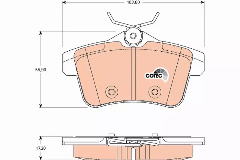 TRW TARCZE+KLOCKI TYŁ PEUGEOT 308 3008 5008 268MM 