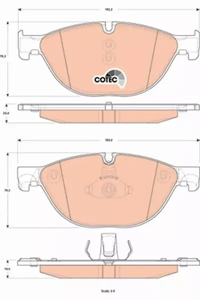 TRW KLOCKI PRZÓD BMW 5 F10 F11 6 F12 F13 7 F01 F02 