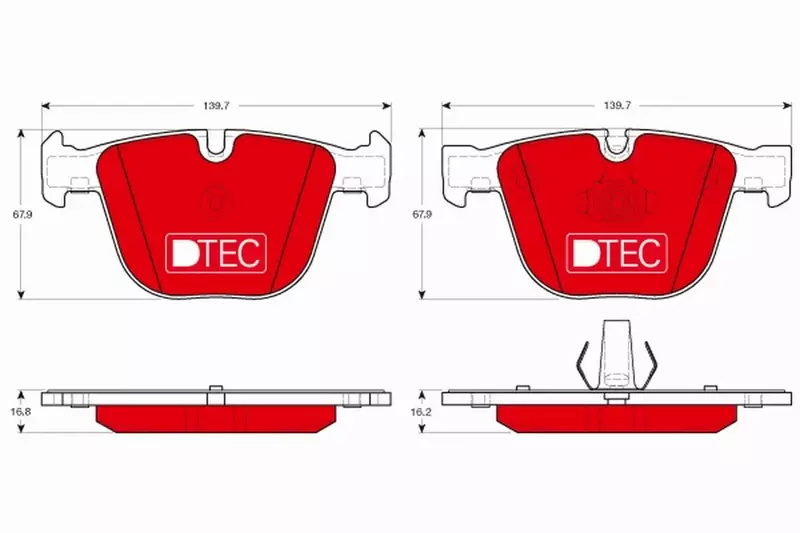 TRW KLOCKI HAMULCOWE DTEC TYŁ GDB1892DTE 