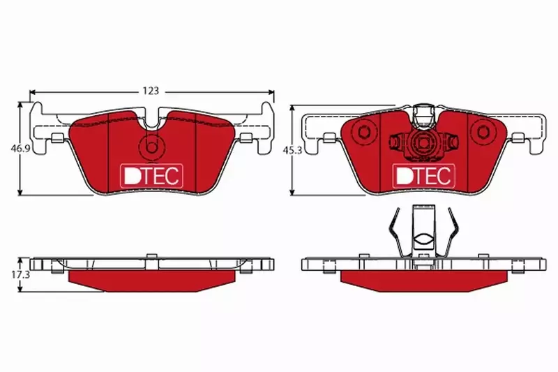 TRW KLOCKI HAMULCOWE DTEC TYŁ GDB1919DTE 