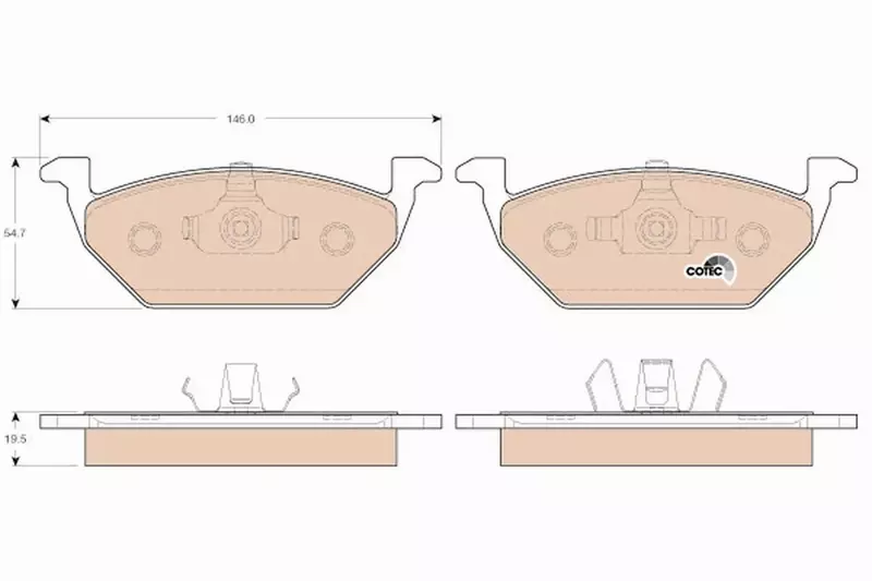 TRW TARCZE+KLOCKI PRZÓD+TYŁ VW GOLF IV BORA 256MM 