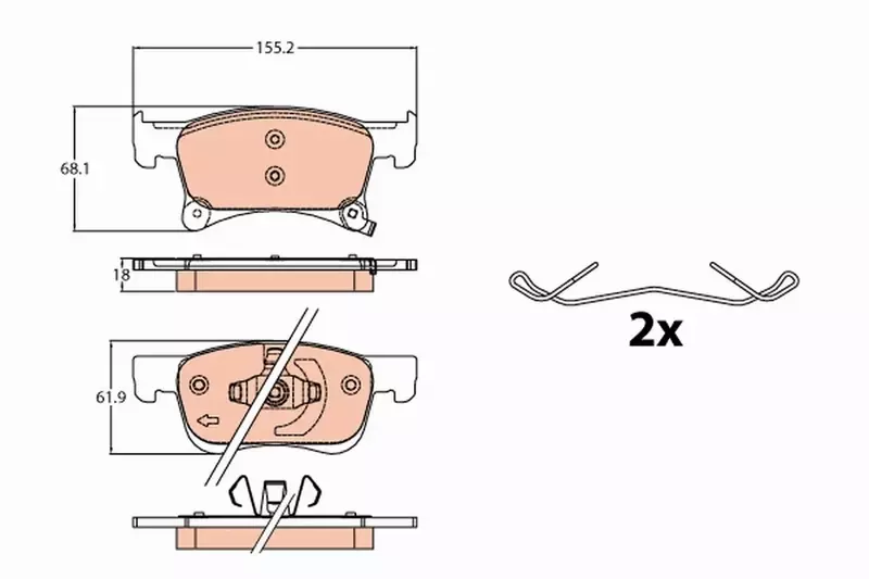 TRW TARCZE+KLOCKI PRZÓD OPEL ADAM 284MM 