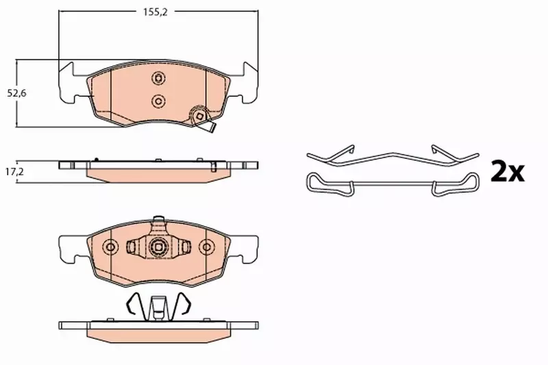 TRW TARCZE+KLOCKI PRZÓD OPEL CORSA E 257MM 