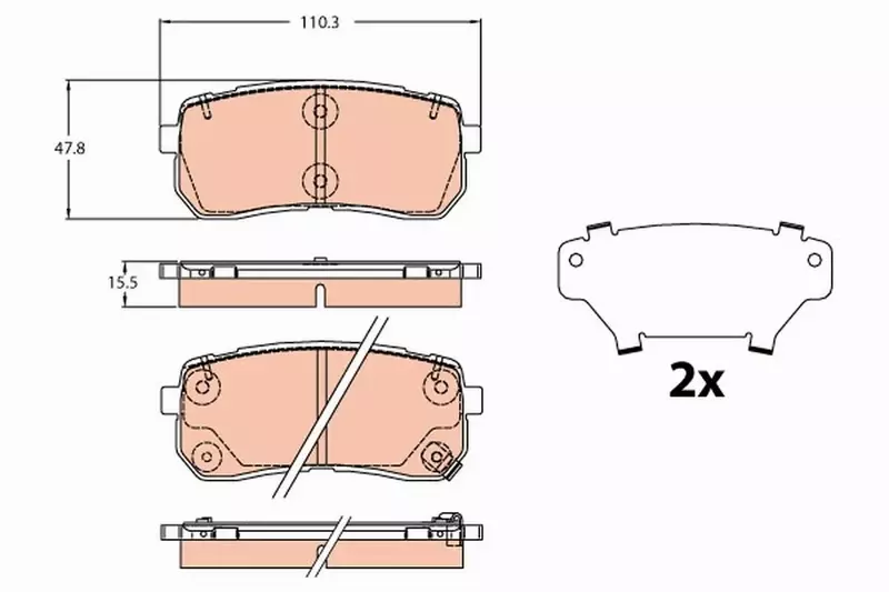 TRW KLOCKI HAMULCOWE GDB2112 