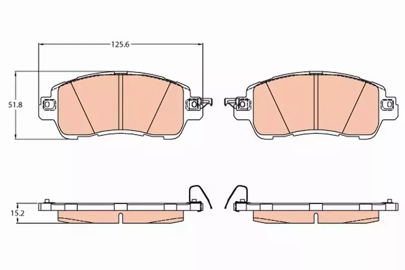 TRW TARCZE+KLOCKI PRZÓD MAZDA 2 DL 14- 