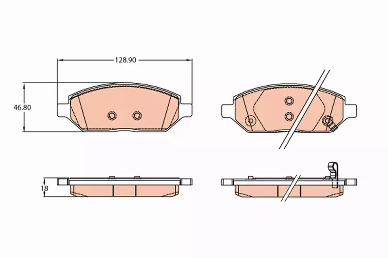 TRW TARCZE+KLOCKI PRZÓD OPEL KARL 236MM 