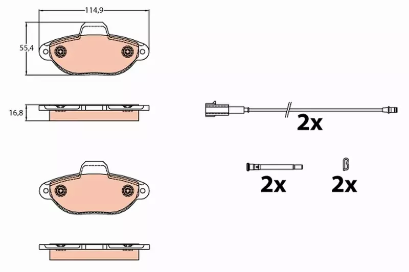 TRW KLOCKI HAMULCOWE GDB2141 