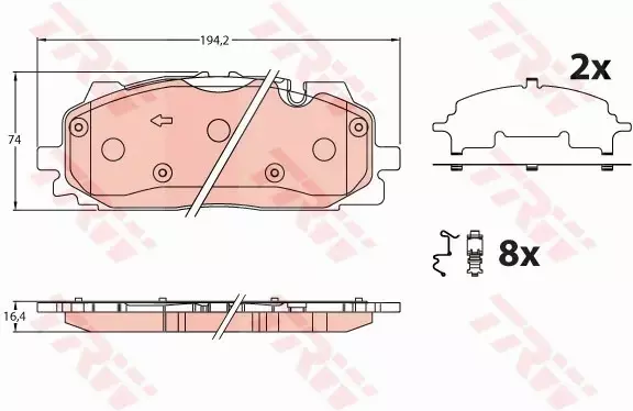 TRW KLOCKI HAMULCOWE GDB2190 