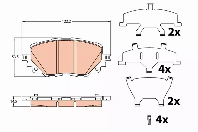 TRW KLOCKI HAMULCOWE GDB2200 