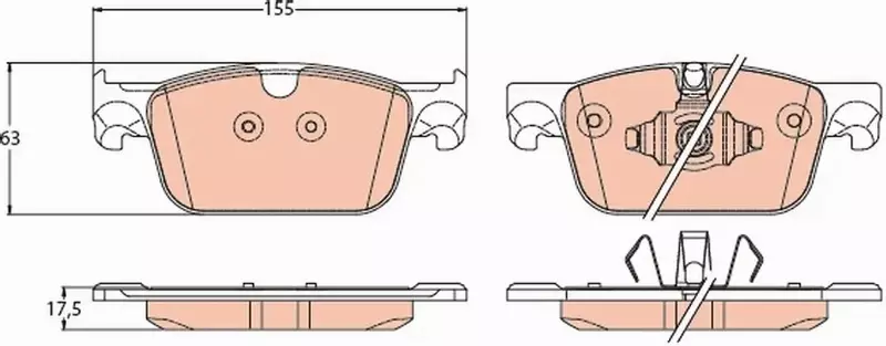 TRW KLOCKI HAMULCOWE GDB2221 