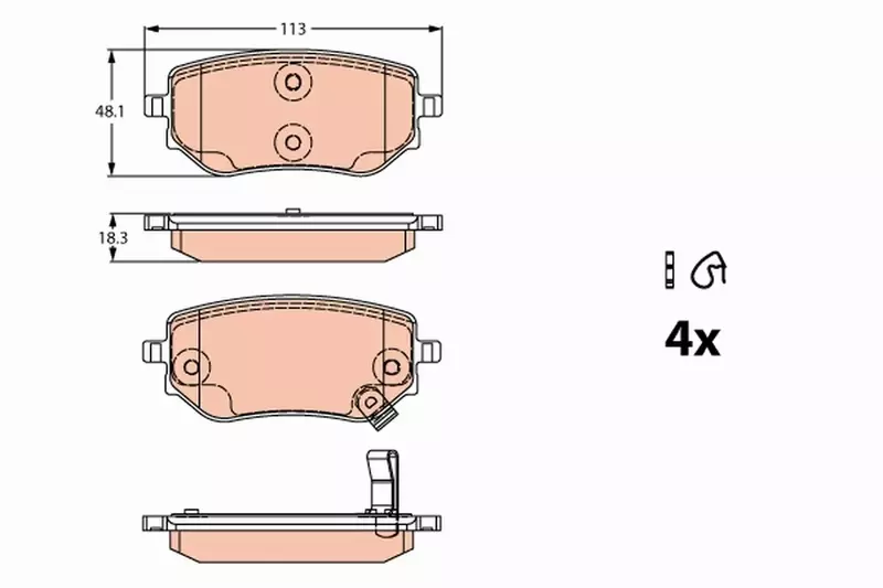 TRW KLOCKI HAMULCOWE GDB2270 