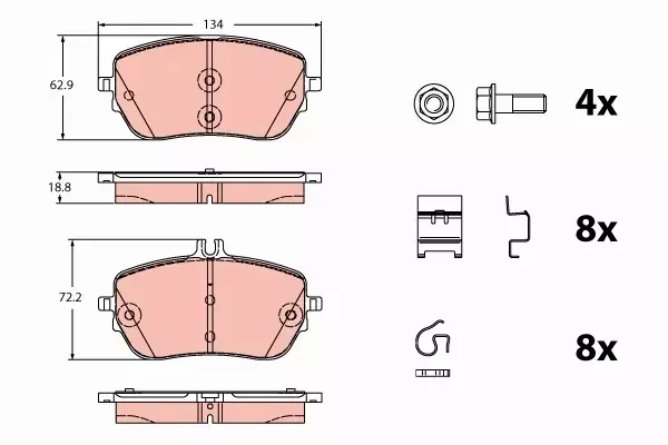 TRW KLOCKI HAMULCOWE GDB2330 