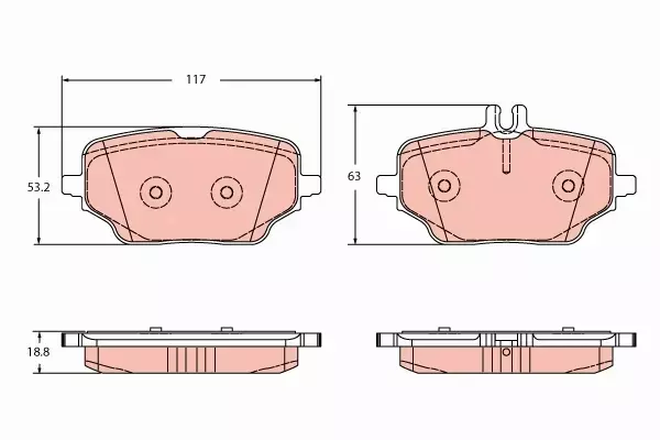 TRW KLOCKI HAMULCOWE GDB2381 