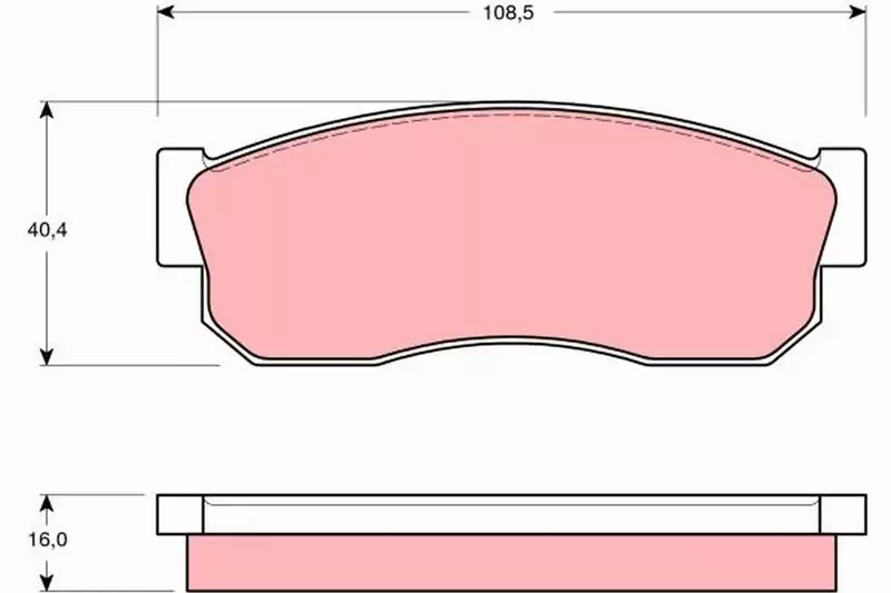 TRW KLOCKI HAMULCOWE GDB288 