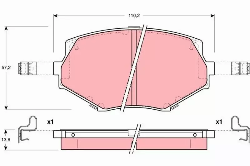 TRW KLOCKI HAMULCOWE PRZÓD GDB3103 