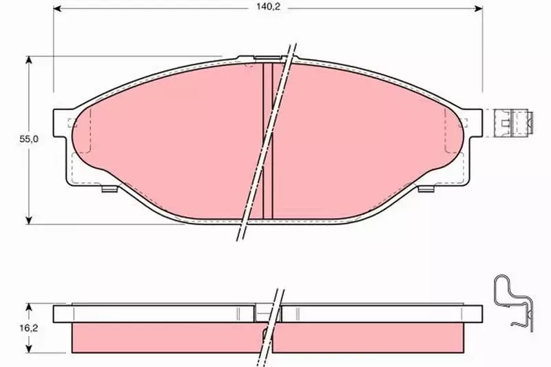 TRW KLOCKI HAMULCOWE PRZÓD GDB3109 