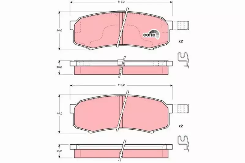 TRW KLOCKI HAMULCOWE TYŁ GDB3110 