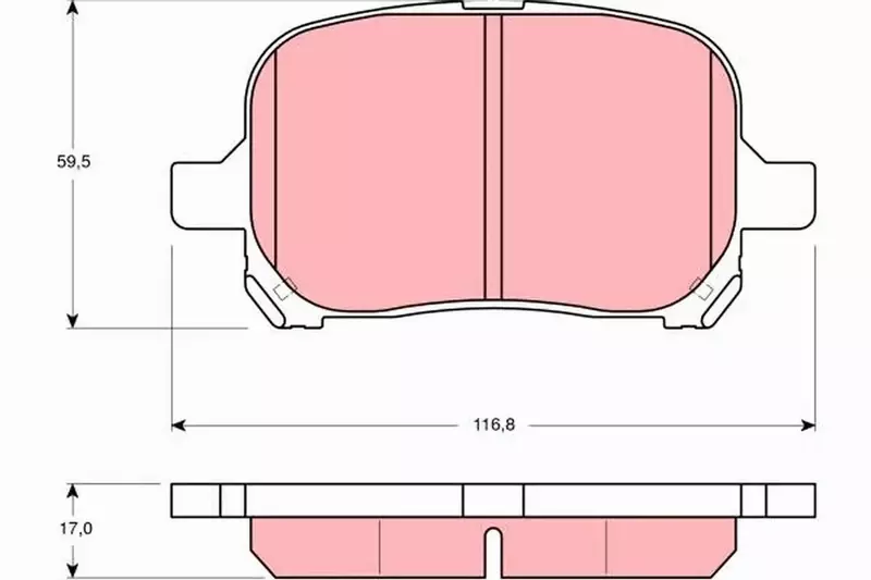 TRW KLOCKI HAMULCOWE PRZÓD GDB3152 