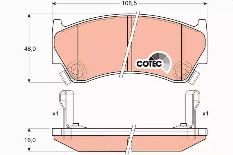 TRW KLOCKI HAM NISSAN ALMERA I (N15) 1.4 1.6 16V 2 