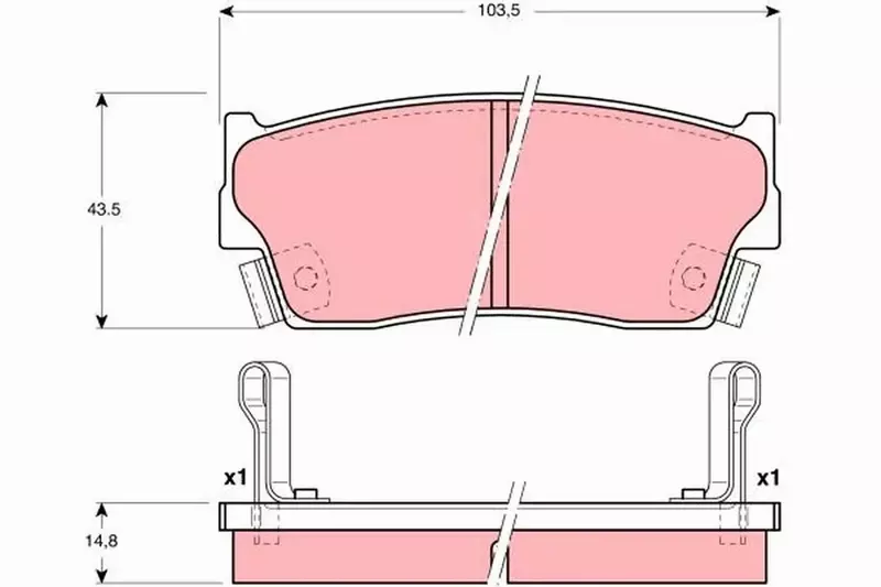 TRW KLOCKI HAMULCOWE PRZÓD GDB3183 