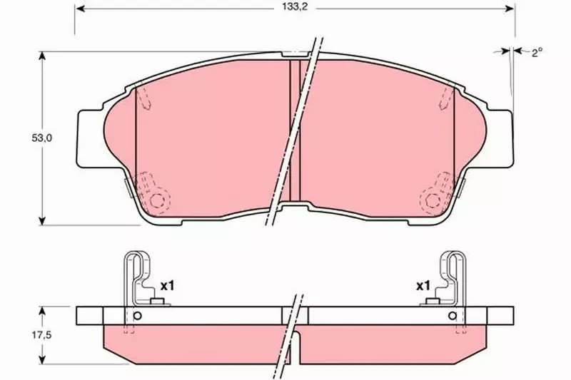 TRW KLOCKI HAMULCOWE PRZÓD GDB3207 