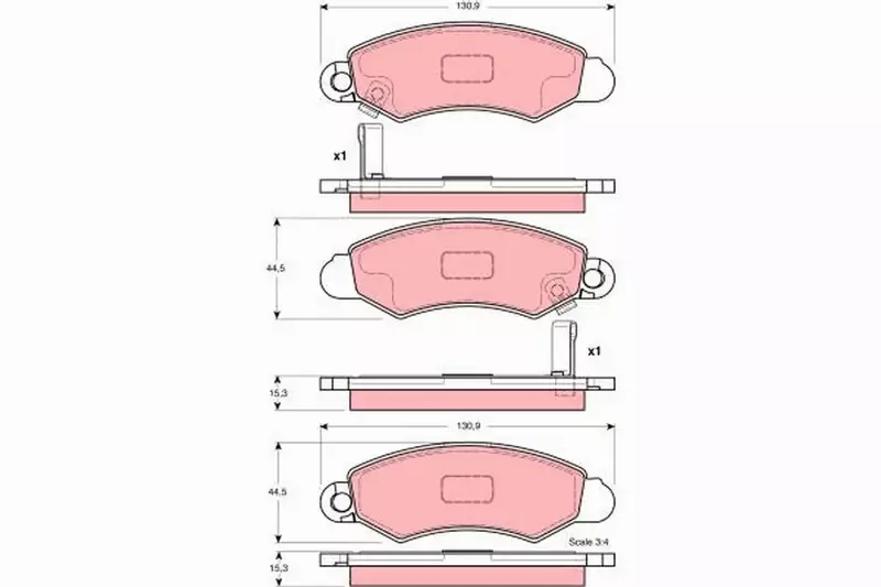 TRW KLOCKI HAM SUBARU JUSTY II SUZUKI SWIFT II 1.0 