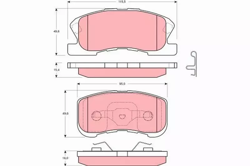 TRW KLOCKI HAMULCOWE PRZÓD GDB3220 